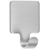 Crochet adhésif - carré - métal brossé