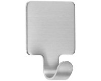 Crochet adhésif - carré - métal brossé