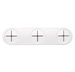 Accroche torchon 3 trous adhésif - blanc -162 x 43 x 22 mm
