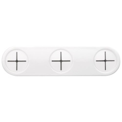 Accroche torchon 3 trous adhésif - blanc -162 x 43 x 22 mm