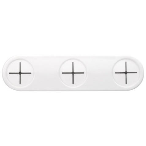 Accroche torchon 3 trous adhésif - blanc -162 x 43 x 22 mm