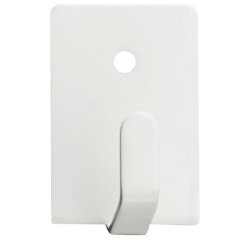 Crochet adhésif - blanc - lot de 4