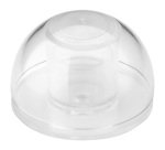 Butée de porte adhésive flexible - semi-sphere - transparent - 4 x 2,7 cm -