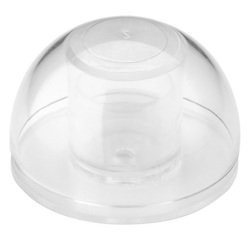 Butée de porte adhésive flexible - semi-sphere - transparent - 4 x 2,7 cm -