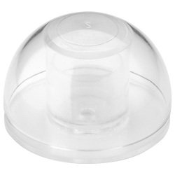 Butée de porte adhésive flexible - semi-sphere - transparent - 4 x 2,7 cm -
