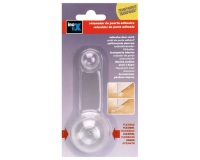 Butée de porte / arrêt tournant adhésif - composite - transparent - 101 x 3