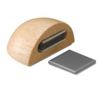 Butée de porte - magnétique - fixation adhésive -  imitation bois