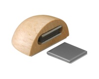 Butée de porte - magnétique - fixation adhésive -  imitation bois
