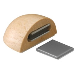 Butée de porte - magnétique - fixation adhésive -  imitation bois