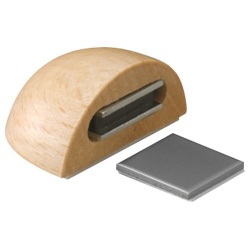 Butée de porte - magnétique - fixation adhésive -  imitation bois