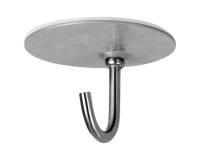 Crochet adhésif - rond - inox