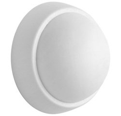 Butée de porte murale adhésive - semi-sphere - blanc - 3,3 x 1,7 cm - lot d