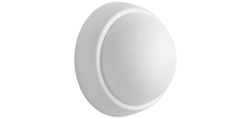 Butée de porte murale adhésive - semi-sphere - blanc - 3,3 x 1,7 cm - lot d