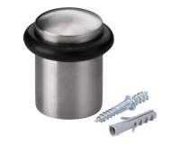 Butée de porte à vis + joint torique - inox -3 x 2,7 cm - vis/cheville four