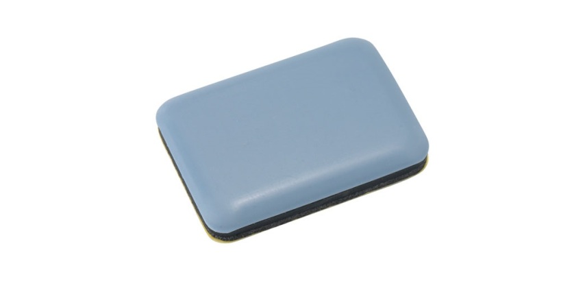 Patin glisseur pour meuble - 4,5 x 35 x 25 mm - gris