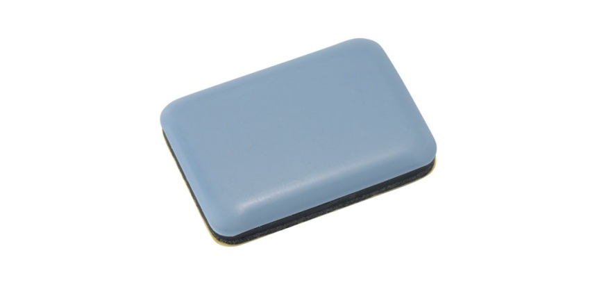 Patin glisseur pour meuble - 4,5 x 35 x 25 mm - gris