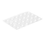 Pastille protection adhésive - anti-bruit - D8 mm - transparente - lot de 2