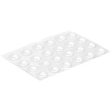 Pastille protection adhésive - anti-bruit - D8 mm - transparente - lot de 2