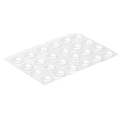 Pastille protection adhésive - anti-bruit - D8 mm - transparente - lot de 2