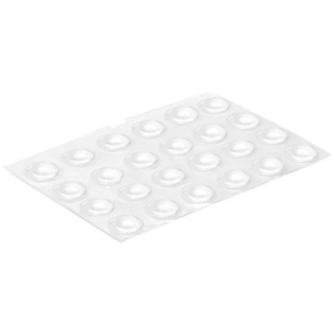 Pastille protection adhésive - anti-bruit - D8 mm - transparente - lot de 2