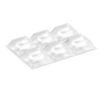 Patin protecteur aniti-bruit adhésive - transparent - 20 x 20 x 7.6mm - lot