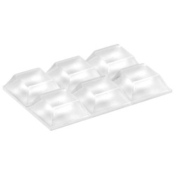 Patin protecteur aniti-bruit adhésive - transparent - 20 x 20 x 7.6mm - lot