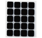 Patin anti-dérapant adhésif - noir - 17 x 17 mm - lot de 20