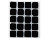 Patin anti-dérapant adhésif - noir - 17 x 17 mm - lot de 20