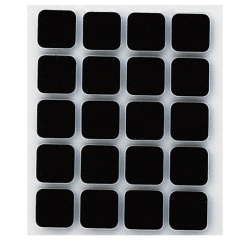 Patin anti-dérapant adhésif - noir - 17 x 17 mm - lot de 20