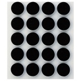 Patin anti-dérapant adhésif - noir - 17 mm - lot de 20