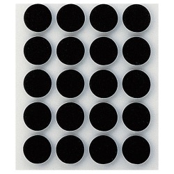 Patin anti-dérapant adhésif - noir - 17 mm - lot de 20