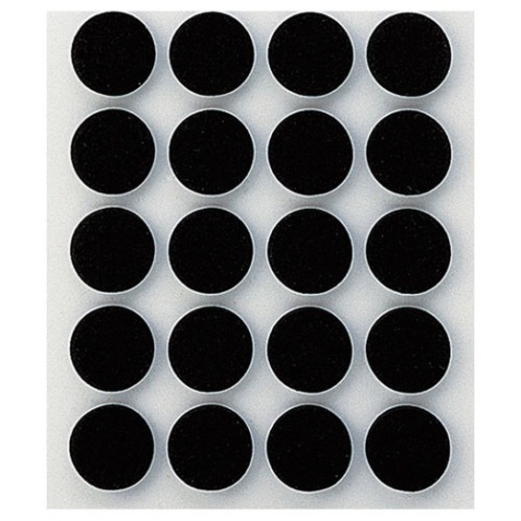 Patin anti-dérapant adhésif - noir - 17 mm - lot de 20