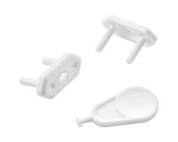 Cache- prise avec clé - blanc - lot de 6