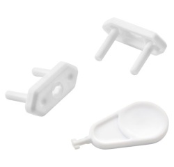 Cache- prise avec clé - blanc - lot de 6