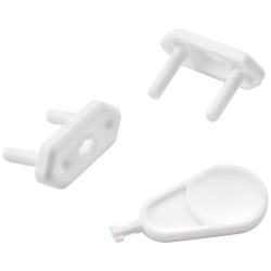 Cache- prise avec clé - blanc - lot de 6