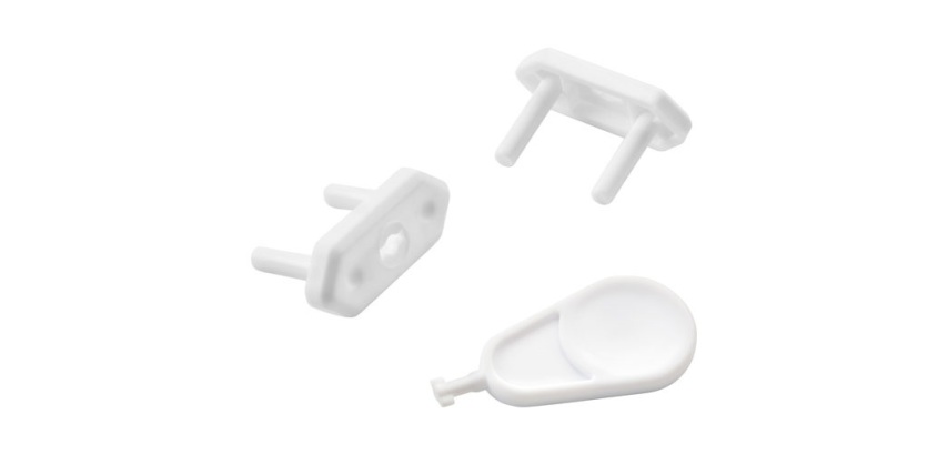 Cache- prise avec clé - blanc - lot de 6