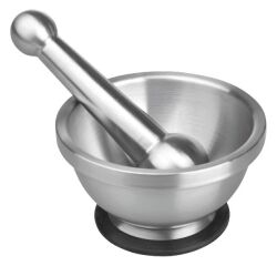 Mortier avec pilon inox