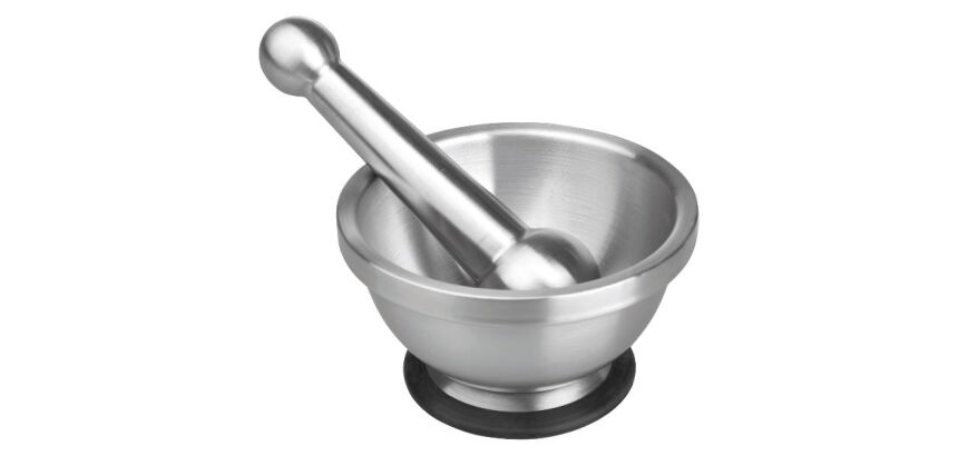 Mortier avec pilon inox