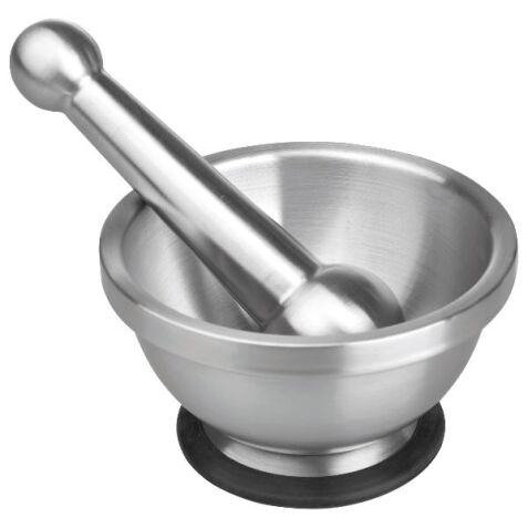Mortier avec pilon inox