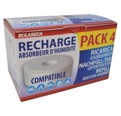 Recharge absorbeur d'humidité - galet percé - 425 gr - lot de 4