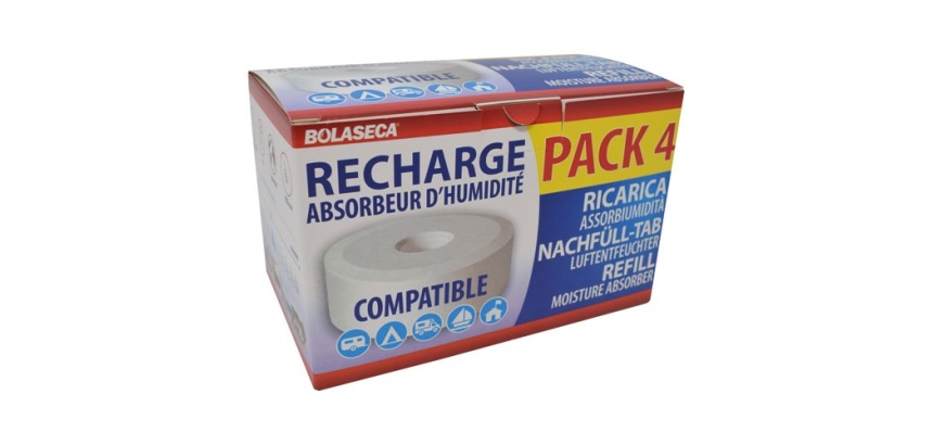 Recharge absorbeur d'humidité - galet percé - 425 gr - lot de 4