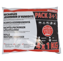 Recharge absorbeur d'humidité sachet 4 x 1kg