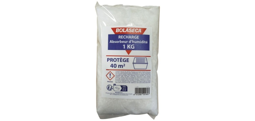 Recharge absorbeur d'humidité granulée 1 kg