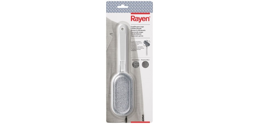 Brosse à vêtements - tête rotative - velour