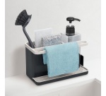 Panier organisateur ustensiles coin évier + distributeur savon