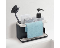 Panier organisateur ustensiles coin évier + distributeur savon