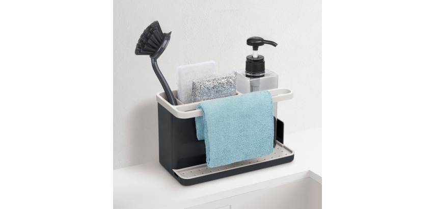 Organisateur d'accessoires d'évier avec distributeur de savon Rayen