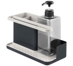 Panier organisateur ustensiles coin évier + distributeur savon