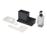 Panier organisateur ustensiles coin évier + distributeur savon