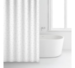 Rideau douche - 180 x 200 cm - premium - 100 % coton - blanc à motifs